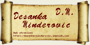 Desanka Minderović vizit kartica